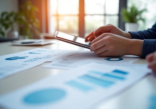 Ufficio moderno con vista su Roma che riflette i valori di Alata Conseil